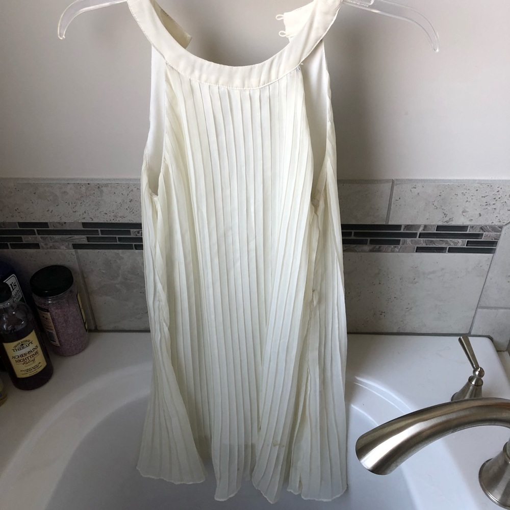 White Pleated Dress